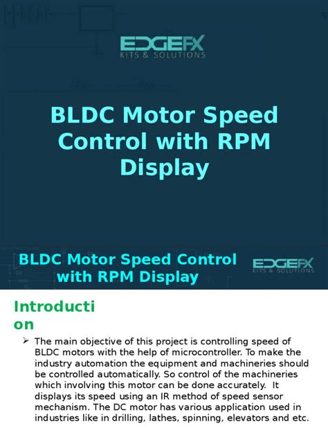 Bldc Motor Speed Control With Rpm Display Pdf