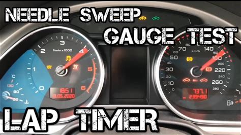 How To Activate Audi Lap Timer Needle Sweep Gauge Test YouTube