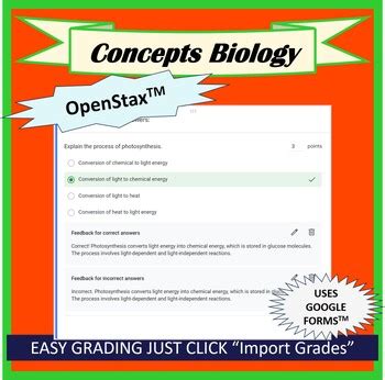 Concepts Biology Photosynthesis Overview Of Photosynthesis