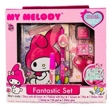 My Melody Diario Con Candado Accesorios Original Sanrio Meses Sin