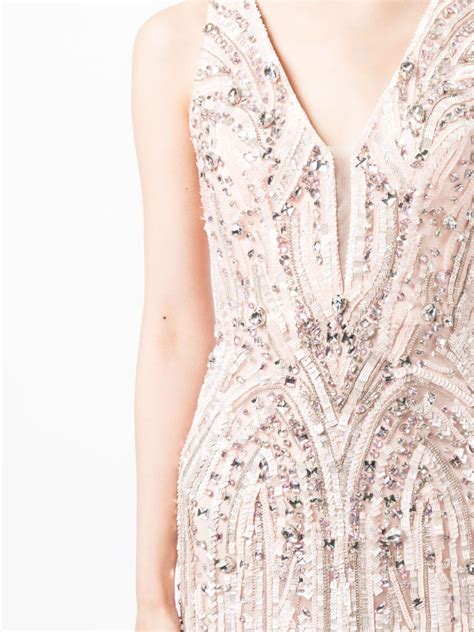 Jenny Packham Raquel Crystal Embellished Gown Pink Farfetch