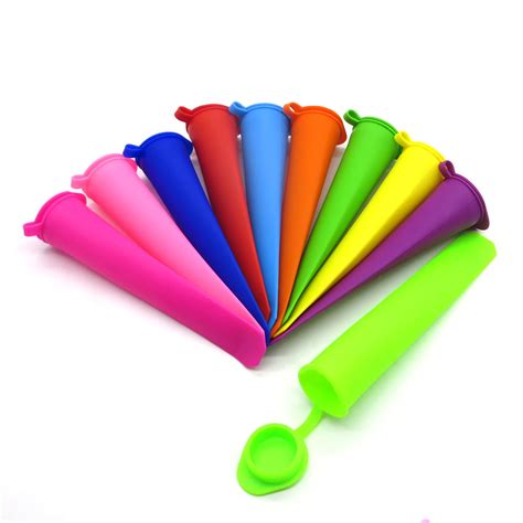 Silicone BPA Free Frozen Maker Reusable Ice Cream DIY Tubes With Lids