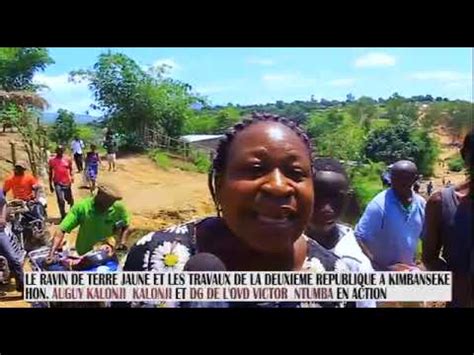 CONSTRUCTION DE LA ROUTE TERRE JAUNE AUGUY KALONJI ET LE DG DE L OVD