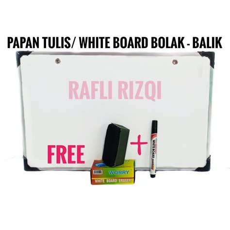 Jual Papan Tulis Ukuran 60X90 Cm Papan Tulis 2 Sisi Spidol Dan Kapur