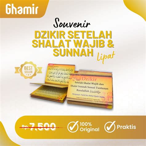 Jual Buku Lipat Souvenir Dzikir Setelah Shalat Wajib Dan Sunnah Ust