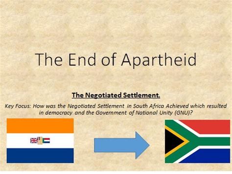 The End of Apartheid | Teaching Resources