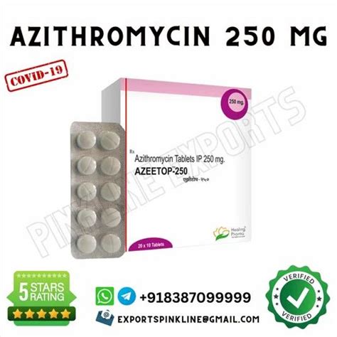 Azeetop 250mg Tablet Azithromycin At Rs 60strip Of 3 Tablets Covid