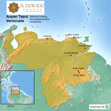 StepMap - Auyan Tepui - Landkarte für Venezuela