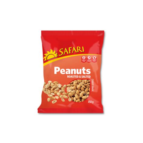 Safari Peanuts Roasted And Salted 450g Looters