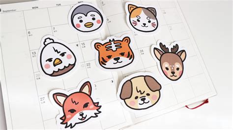 Enhypen Animal Emoticon Sticker Set 7 Stickers Kpop Etsy