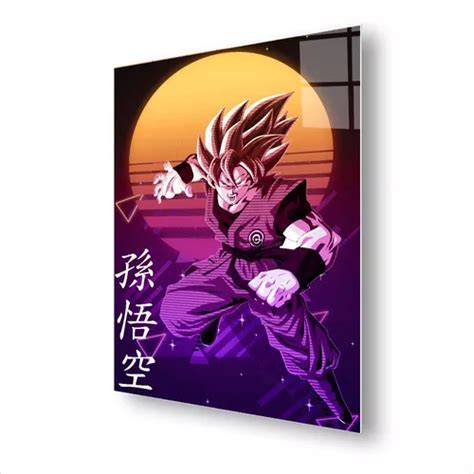 Cuadro Metalico Goku Colorido Dragon Ball Arte Aluminio Meses Sin Inter S