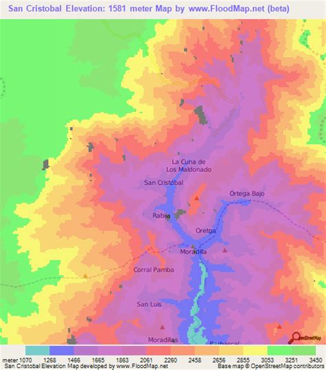 Elevation Of San Cristobalecuador Elevation Map Topography Contour