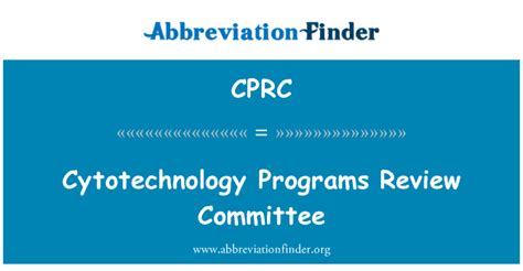 CPRC stands for Cytotechnology Programs Review Committee | Abbreviation Finder