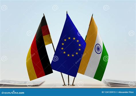 Flags Of Germany Eu And India Stock Image Image Of Flags India