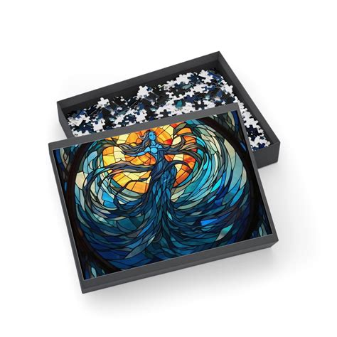 1000 Piece Stained Glass Medusa Puzzle Mythical Serpent Jigsaw For Intriguing Entertainment And