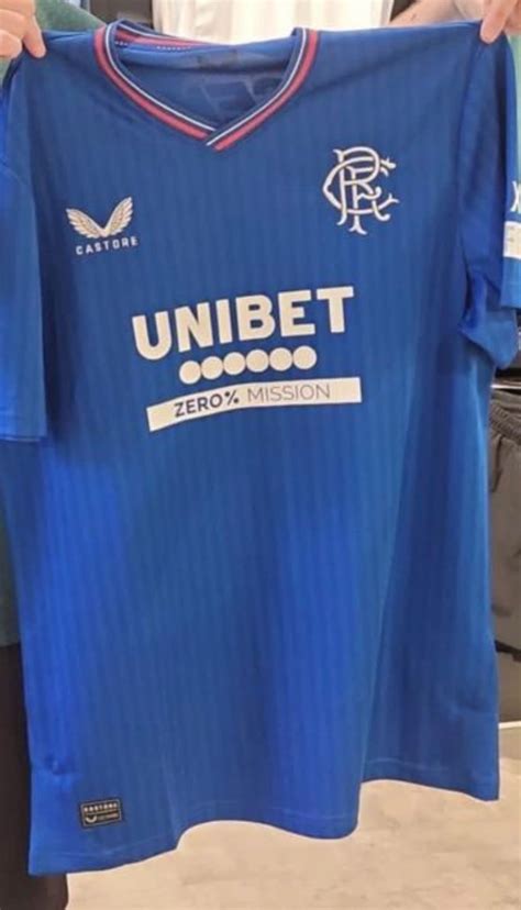 Rangers 2023 24 Castore Home Shirt Leaked The Kitman