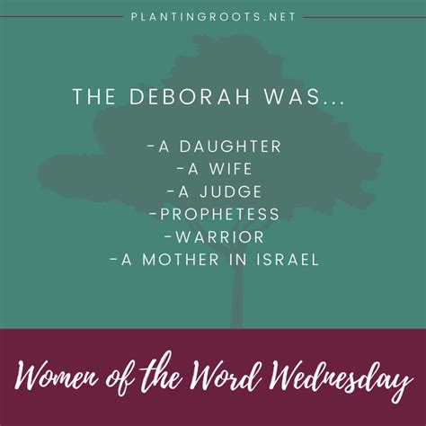 Deborah the Judge, Prophetess, Warrior, and Mother in Israel • Planting ...