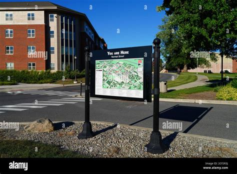 EAST STROUDSBURG, PA -30 AUG 2020- View of the campus of East ...