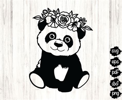 Cute Baby Panda Svg