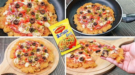 Maggi Pizza Recipe Noodles Pizza Without Oven Easy Snacks Recipe