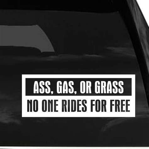 Gas Or Ass No Free Rides Etsy