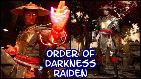 Order Of Darkness Raiden Skin Showcase Intros Victory Mortal