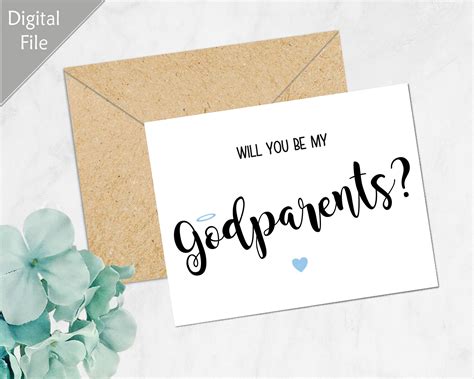 Godparent Proposal Card Will You Be My Godparents Printable Etsy Canada