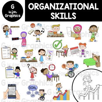 organizational skills clipart     graphics tpt