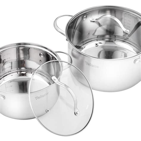 Stainless Steel 14 Piece Cookware Pot Pan Set Kith Kitchenette