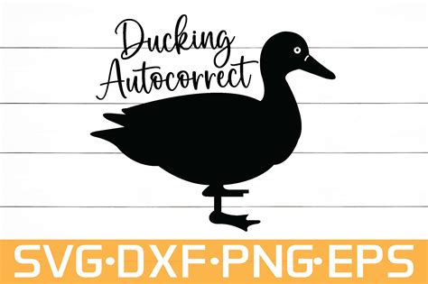 Ducking Autocorrect Svg Graphic by DIGITAL DESIGN SHOP BDCreative