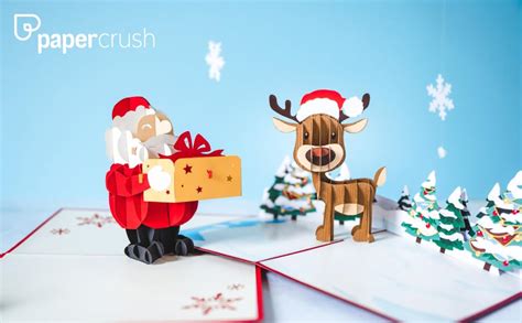 Papercrush Pop Up Karte Weihnachten Rentier Lustige 3D