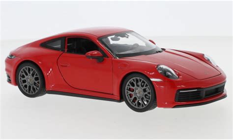 Coche Miniatura Porsche S Welly Carrera S Rojo