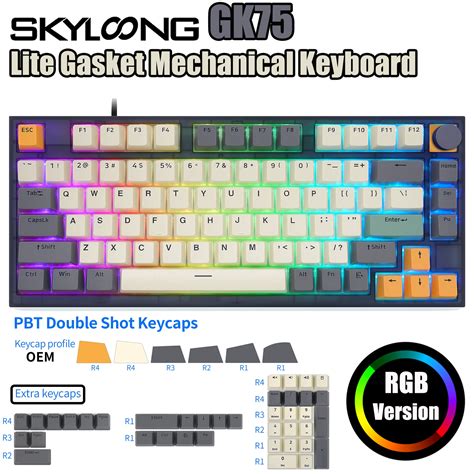 Skyloong Gk Mechanical Keyboard Rgb Hot Swappable Optical Yellow