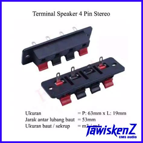 Terminal Jepit Speaker 4 Pin Stereo Lazada Indonesia