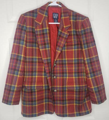 Vintage Plaid Blazer Gap Gem