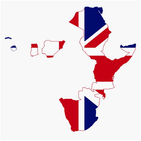 Flag Map Of British Africa - Flag Map Of British Empire, HD Png ...