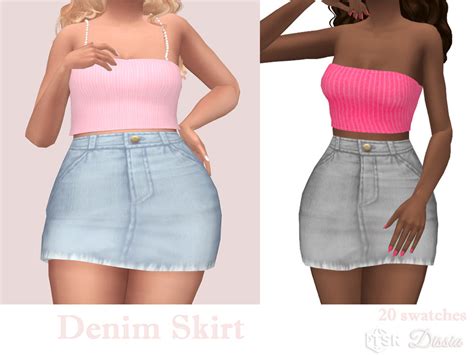 The Sims Resource Denim Skirt