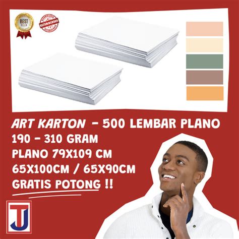 Jual Kertas Art Karton Art Cartoon Ukuran Plano A4 F4 Isi 500 Lembar