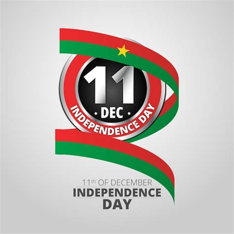 Premium Vector Independence Day Of Burkina Faso With Waving Flag