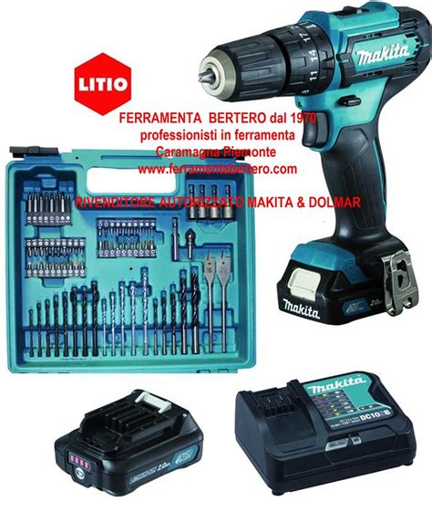 Trapano Avvitatore Makita Kit Acc Hp Dsax V Batterie Ah