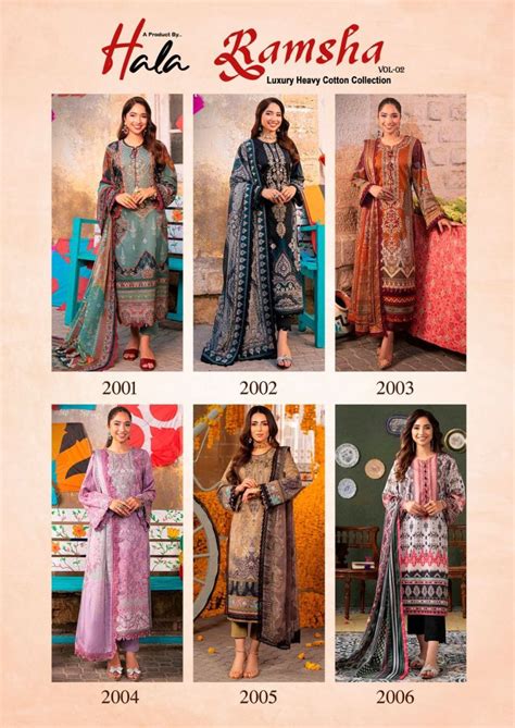 Hala Ramsha Vol Lawn Karachi Suits Wholesale Mega Mart