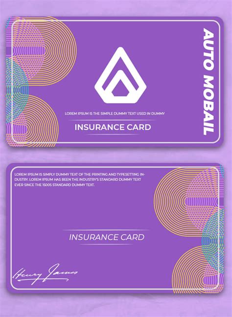 10 Automobile Insurance Card Example Psd Design Room