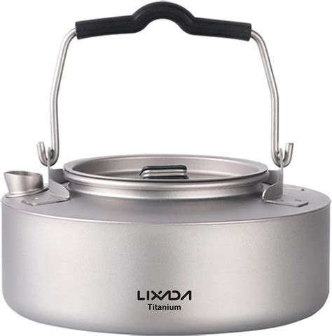 Lixada Ml Ml Titanium Tea Pot Kettle Lightweight Camping Tea