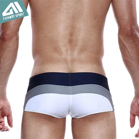 Seobean Summer Mens Swimwear Sport Swim Shorts Low Rise Men Swimsuit