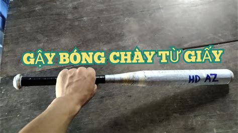 Cách làm gậy bóng chày bằng giấy How to make a paper baseball bat