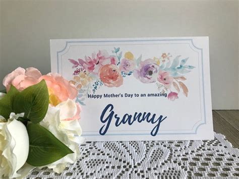 Printable Mothers Day Card For Granny Mothers Day Greeting Card Great Grandmother Mom Mom