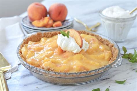 Fresh Peach Pie With Graham Cracker Crust By Leigh Anne Wilkes