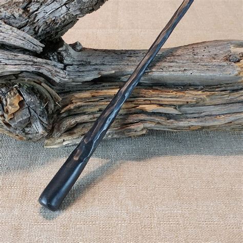 Obsidian Wizard Wand Handcrafted Wood Magic Wand Fantasy Wand Etsy