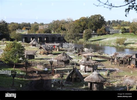 The set of the movie The Last Duel at Bective Bridge in Co Meath ...