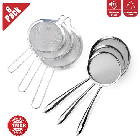 stainless steel strainer fine mesh strainer set flat